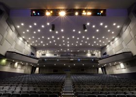 Interior of cinema auditorium.